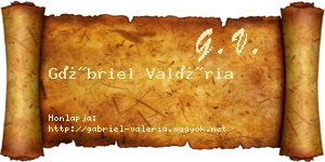 Gábriel Valéria névjegykártya