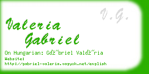 valeria gabriel business card